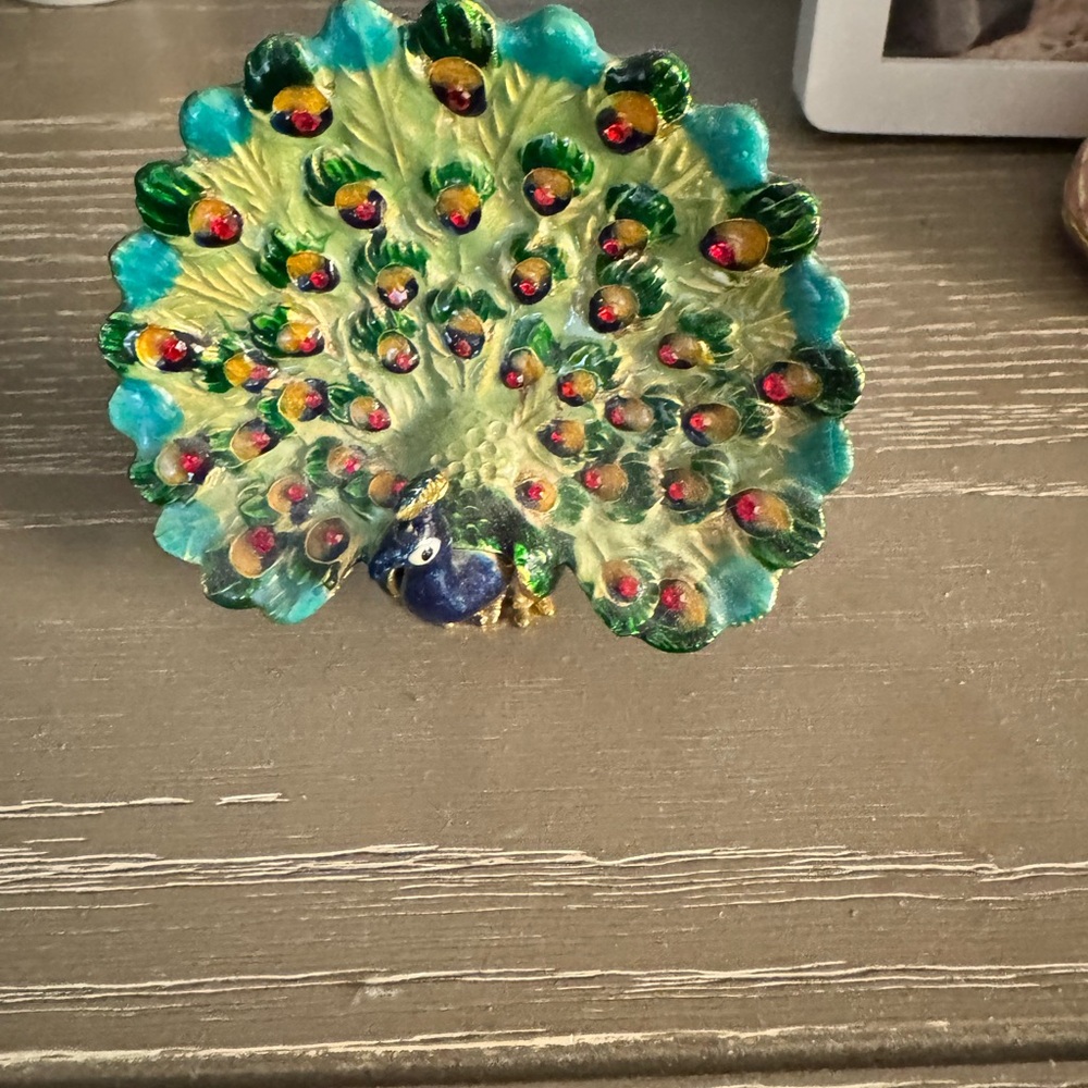 Colorful Peacock Figurine